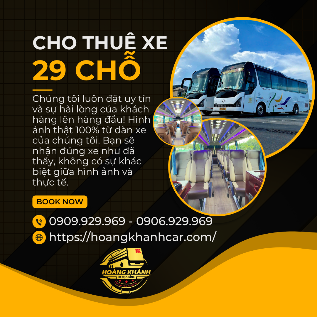 Dịch Vụ Cho Thuê Xe Du Lịch 29 Chỗ TP.HCM Giá Rẻ
