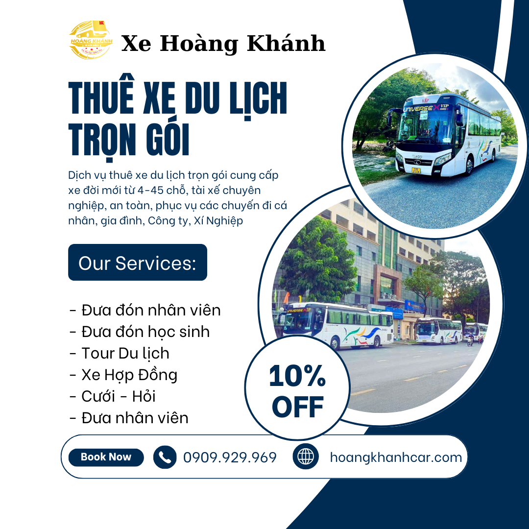 Các loại hình xe hợp đồng - tour phổ biến